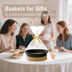 JMvicyroam Small Woven Basket, Empty Gift Basket - Image 4