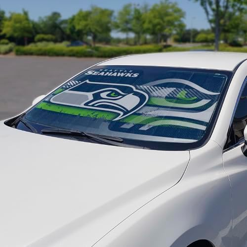 Fanmats NFL Windshield Sun Auto Shade, Sun Shield Sun Visor Accordion tri-fold - Image 2