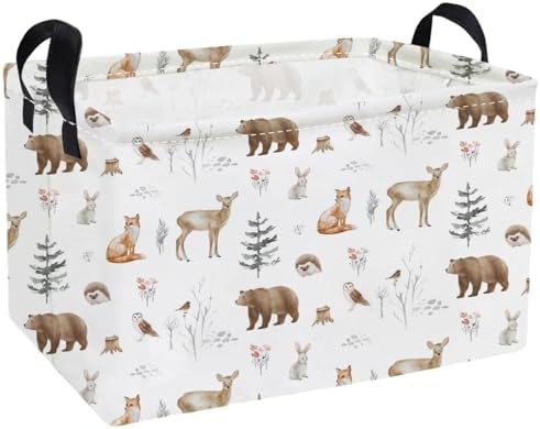 Essme Rectangular Animal Basket, Kids Storage Bins Organizer by ESSME