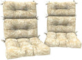 DYTXIII Outdoor High Back Chair Cushions Set of 2, Water Repellent Tufted by DYTXIII