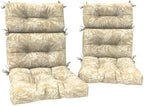 DYTXIII Outdoor High Back Chair Cushions Set of 2, Water Repellent Tufted by DYTXIII