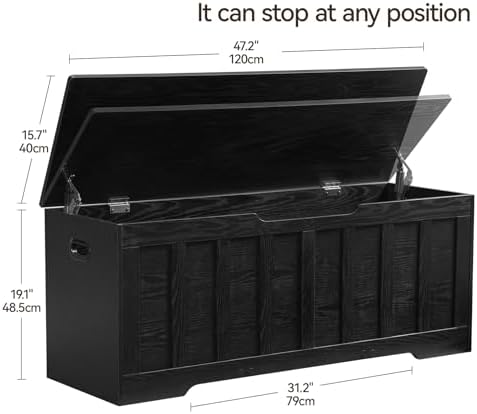 VANKILEY 47.2" Storage Chest Extra Large, Storage Bench - Image 2