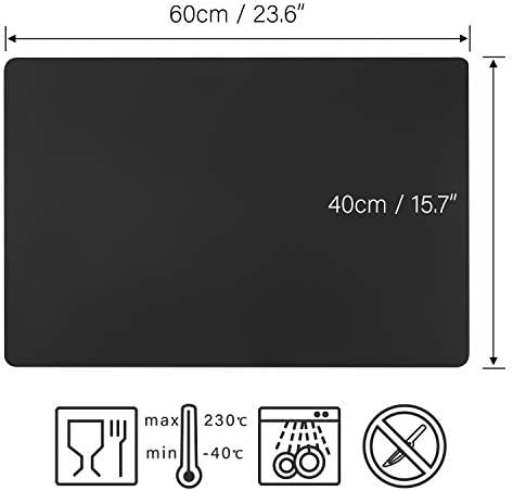 Gartful Black Extra Large Silicone Mat, 23.6 x 15.7 inches Silicone Craft Sheet - Image 2