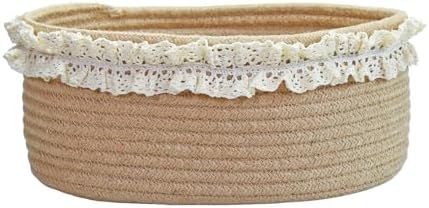 Basket for Gifts Empty, Small Brown Storage Basket for Shelves by YimisDream