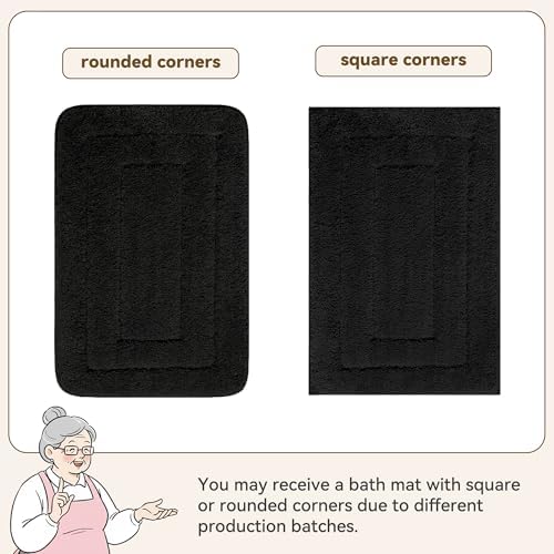 GRANNY SAYS Black Bathroom Rugs Set 2 Piece, Soft Microfiber Bath Mats - Image 3