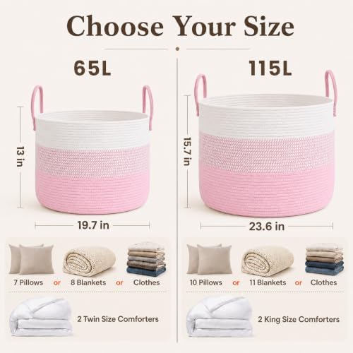 JMvicyroam 115L Extra Large Blanket Basket - Image 4