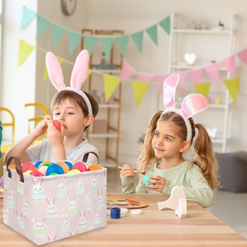 FXOLCSHE Rectangular Easter basket, Girl Easter basket, Nursery Hamper - Image 2