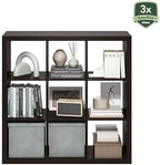 Furinno Cubicle Book Shelf, 9-Cube Bookshelf, Triple Thick Frame Cube Storage - Image 6