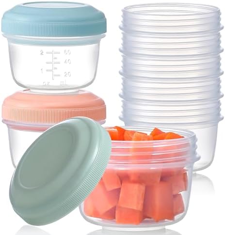 8 Pack Reusable Plastic Containers - 4 oz Small Deli Containers by VITEVER