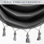 StangH Grey Waterfall Velvet Valances W79 inches, 1 Panel - Image 4