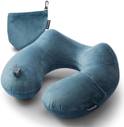 Keemall Inflatable Travel Neck Pillow, Cervical Support by Keemall