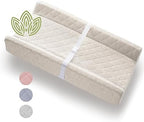 Organic Cotton Covered Contoured Baby Changing Pad | Waterproof Foam Mattress by Modera