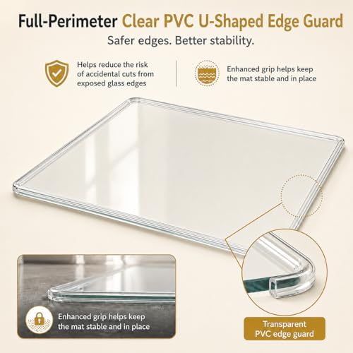 48 x 72 Inch Glass Chair Mat, 1/5 Inch Thick Tempered Glass Office Chair Mat - Image 5