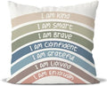 QIYUHOY Reseda Boho Rainbow Classroom Throw Pillow Covers, 18x18 Inch by QIYUHOY