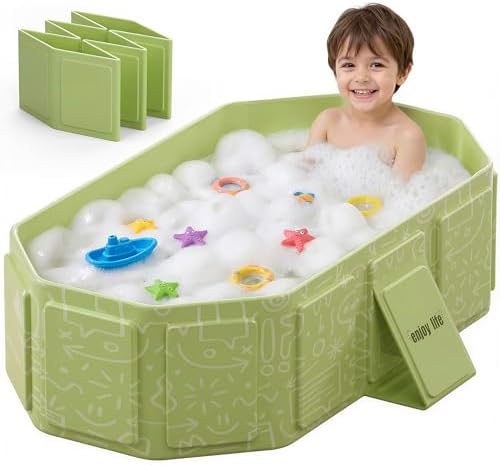 Collapsible Baby Bathtub for Newborn to Toddler, Foldable Toddler Bathtub by Unknown