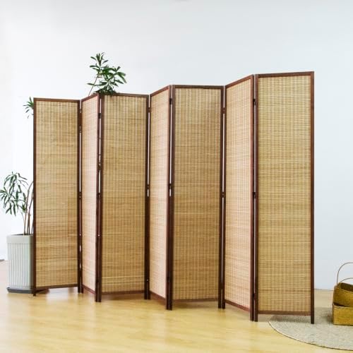 Furnnylane 7 Panel Bamboo Room Divider Screen - Image 2