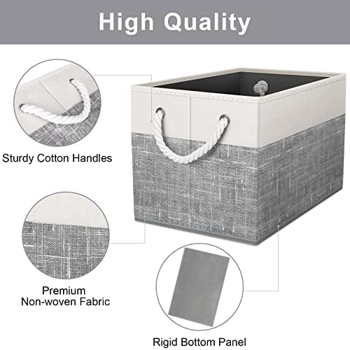 Fab totes Storage Bins 4-Pack, Foldable Storage Baskets - Image 3