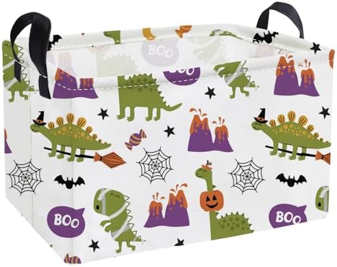 Essme Rectangular Dinosaur Helloween Basket, Kids Storage Bins Organizer by ESSME