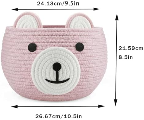 PandaEar 2 Pack Cotton Rope Baby Basket, Baby Gift Basket Nursery Laundry - Image 4
