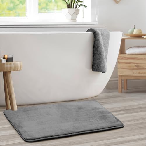 Clara Clark Bathroom Rugs, Velvet Memory Foam Bath Mat, Non-Slip Bath Rugs - Image 2