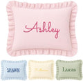 Custom Initials Muslin Pillow Cover, Monogram Pillow Covers, Embroidered Pillow by Locobird