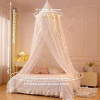 Princess Bed Canopy for Girls, Double Layer Canopy Fits Twin/Full Bed - Image 4