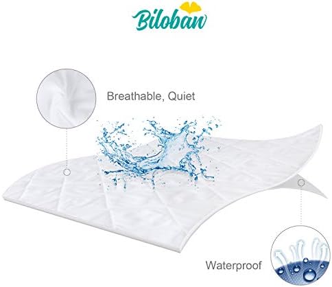 Zippered Crib Mattress Protector Waterproof, 6-Sided Encasement, 2 Pack - Image 2