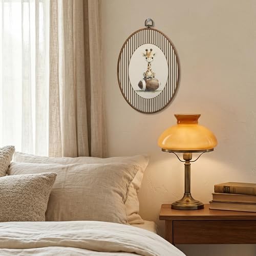 SONMYSULIL Vintage Football Giraffe Nursery Wall Art Decor, Sports Oval Wall - Image 2