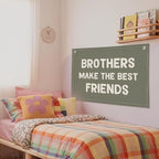 Boy Room Decor, Brothers Make The Best Friends Toddler Room Banner, Linen - Image 6