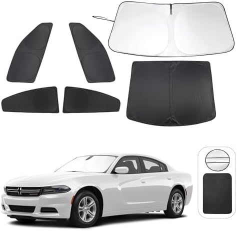 TINGLU Window Shades for Dodge Charger 2011-2023 Accessories Car Side Full by TINGLU