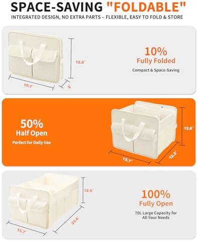 SIBOFUEGO Sturdy Car Trunk Organizer – Large Capacity Trunk Organizer - Image 3