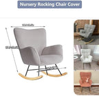 Nursery Rocking Chair Cover, 1 Piece Glider Chairs Cover Slipcovers, Soft - Image 2