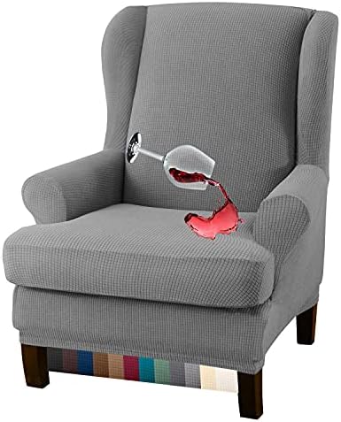 Granbest Premium Water Repellent Wingback Chair Cover 2-Piece High Stretch by Granbest