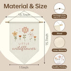 Girls Nursery Decor, Little Wildflower Pennant Hanger Banner - Image 5
