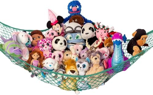 Extra Large Stuffed Animal Storage Hammock 1 Pack | Holds 12 lbs | Corner by LillysLove