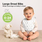 KeaBabies 8-Pack Organic Baby Bibs - Image 2