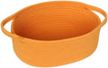 MEGASKET Orange Woven Basket, Cute Cotton Rope Cat Dog Toy Bin Box, Small Woven by MEGASKET