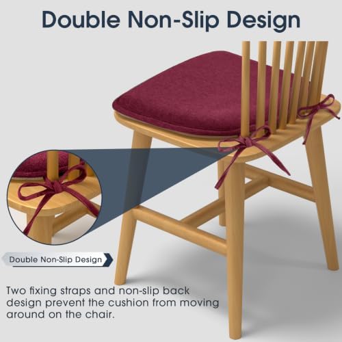TushGuard Chair Cushions, 4 Pack Memory Foam Chair Pads - Image 4