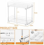 2 Set, 2 Tier Pull Out Cabinet Organizer - Image 3