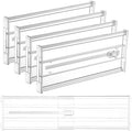 Vtopmart 6" Tall Upgrade Drawer Dividers, 12.8"-22.3" Expandable, 4 Pack by Vtopmart
