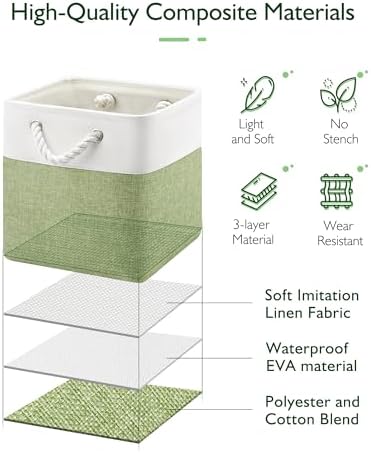 Patvingot 11-Inch Fabric Cube Storage Bins - Image 3