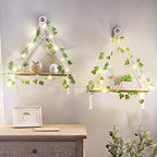 Mkono Macrame Wall Hanging Shelves Set of 2 - Image 5