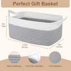 OIAHOMY Woven Basket, Gift Basket Empty - Image 2