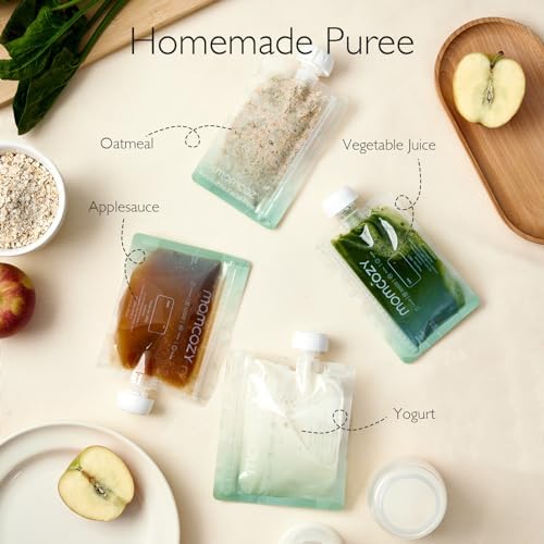 Momcozy Reusable Baby Food Pouches, Baby Food Maker Pouches - Image 2