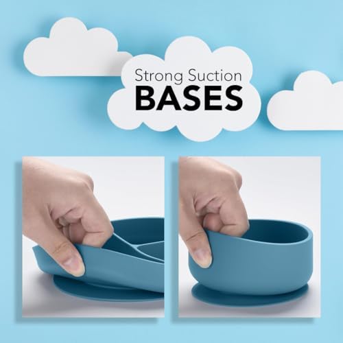 Silicone Baby Feeding Set Moon Gray Infant Tableware Collection - Image 5