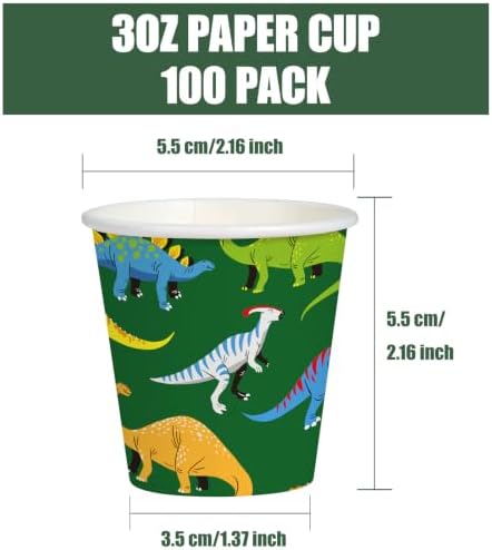 WRAPAHOLIC 3oz Dinosaur Bathroom Cups - Image 2