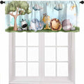Animals Nursery Valance Curtain Baby Boy Girl Bear Fox Deer Bunny Short Half by Unknown