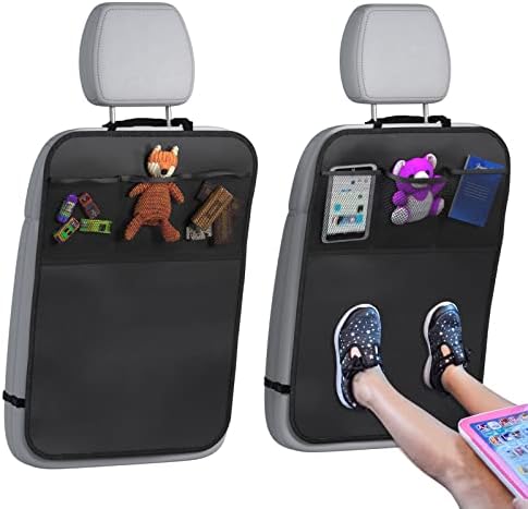 lebogner Back Seat Cover For Kids + 3 Pocket Storage Organizer, 2 Pack X-Large by lebogner