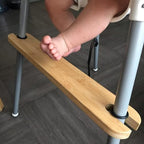 Adjustable High Chair Foot Rest, Non-Slip Natural Bamboo Foot Rest - Image 7