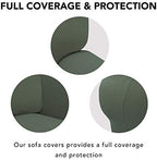 PureFit Stretch Oversized Couch Covers Sofa Slipcovers Grayish Green - Image 3